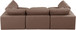 Comfy - 6 Piece Faux Leather Sectional