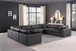 Comfy - 8 Piece Faux Leather Modular Sectional