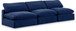 Comfy - Velvet Modular Armless Sofa 3 Seats