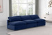 Comfy - Velvet Modular Armless Sofa 3 Seats