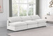 Comfy - Velvet Modular Armless Sofa 3 Seats