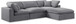 Comfy - 4 Piece Velvet Modular Sectional With Chaise