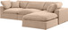 Comfy - 4 Piece Velvet Modular Sectional With Chaise