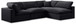 Comfy - 4 Piece Velvet Modular Armless Sectional