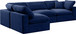 Comfy - 4 Piece Velvet Modular Armless Sectional