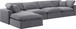 Comfy - 5 Piece Velvet Modular Sectional With Chaise