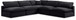 Comfy - 5 Piece Velvet Modular Corner Armless Sectional