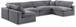 Comfy - 6 Piece Velvet Modular Armless Sectional