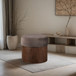 Nimes - Ottoman / Stool With Brown Base