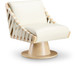 Millwin - Swivel Accent Chair With Natural Base
