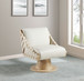 Millwin - Swivel Accent Chair With Natural Base