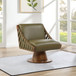Millwin - Swivel Accent Chair With Brown Base