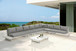 Maldives - 7 Piece Water Resistant Outdoor Patio Modular Sectional With White Base