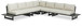 Maldives - 5 Piece Water Resistant Outdoor Patio Modular Sectional With Gray Base