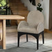Waldorf - Chenille Dining Arm Chair With Black Legs