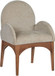 Waldorf - Chenille Dining Arm Chair With Brown Legs