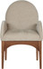 Waldorf - Chenille Dining Arm Chair With Brown Legs