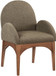 Waldorf - Boucle Dining Arm Chair With Brown Legs