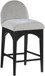 Waldorf - Chenille Stool With Black Legs