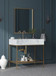 Marmo - Engineered Marble Bathroom Vanity With Gold Base