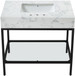 Marmo - Engineered Marble Bathroom Vanity With Black Base