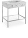 Marmo - Engineered Marble Bathroom Vanity With Chrome Base