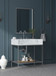 Marmo - Engineered Marble Bathroom Vanity With Chrome Base