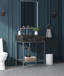 Marmo - Engineered Marble Bathroom Vanity With Chrome Base