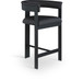 Romeo - Faux Leather Counter Stool With Black Base (Set of 2)