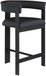 Romeo - Faux Leather Counter Stool With Black Base (Set of 2)