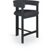 Romeo - Boucle Counter Stool With Black Base (Set of 2)
