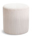 Roy - Round Microsuede Ottoman / Stool