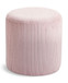 Roy - Round Microsuede Ottoman / Stool