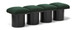 Pavilion - 4 Piece Modular Bench With Black Base