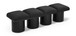 Pavilion - 4 Piece Modular Bench With Black Base