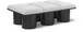 Pavilion - 6 Piece Modular Bench With Black Base