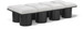 Pavilion - 8 Piece Modular Bench With Black Base