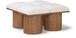 Pavilion - 4 Piece Modular Bench With Brown Base