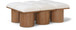 Pavilion - 6 Piece Modular Bench With Brown Base