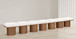 Pavilion - 7 Piece Modular Bench With Brown Base
