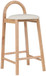 Calvin - Faux Leather Stool - Light Brown Legs