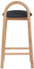 Calvin - Faux Leather Stool - Light Brown Legs