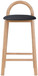 Calvin - Faux Leather Stool - Light Brown Legs