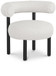 Bordeaux - Boucle Fabric Accent Chair With Black Legs