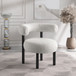 Bordeaux - Boucle Fabric Accent Chair With Black Legs