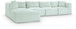 Shaggy - 5 Piece Modular Sectional With Ottoman