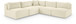 Shaggy - 5 Piece Modular Corner Armless Sectional