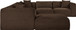 Shaggy - 7 Piece Modular U-Shaped Sectional With Ottoman