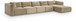 Shaggy - Fabric 5 Piece Modular Sectional With Chaise