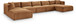 Shaggy - Fabric 6 Piece Modular Sectional With Chaise And Ottoman